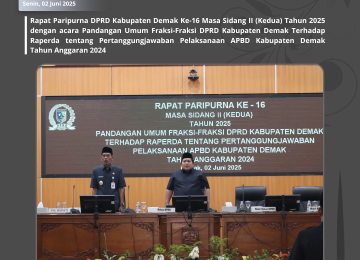 DPRD Demak Gelar Rapat Paripurna ke-16