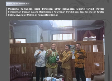 DPRD Kabupaten Demak menerima kunjungan kerja dari Pimpinan DPRD Kabupaten Malang