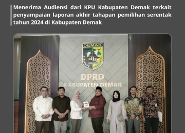 Kegiatan menerima audiensi dari KPU Kabupaten Demak