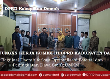 KUNJUNGAN KERJA KOMISI III DPRD KABUPATEN BATANG