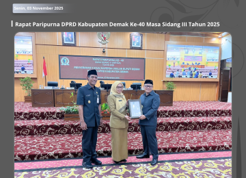 Rapat Paripurna DPRD Kabupaten Demak Ke-40 Masa Sidang III Tahun 2025